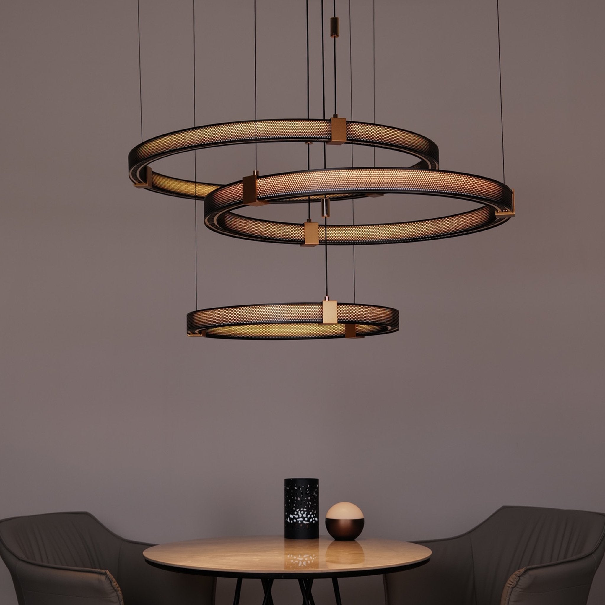 Matrix Ceiling Rings Chandelier - Ceiling Light - Haus of Interiors