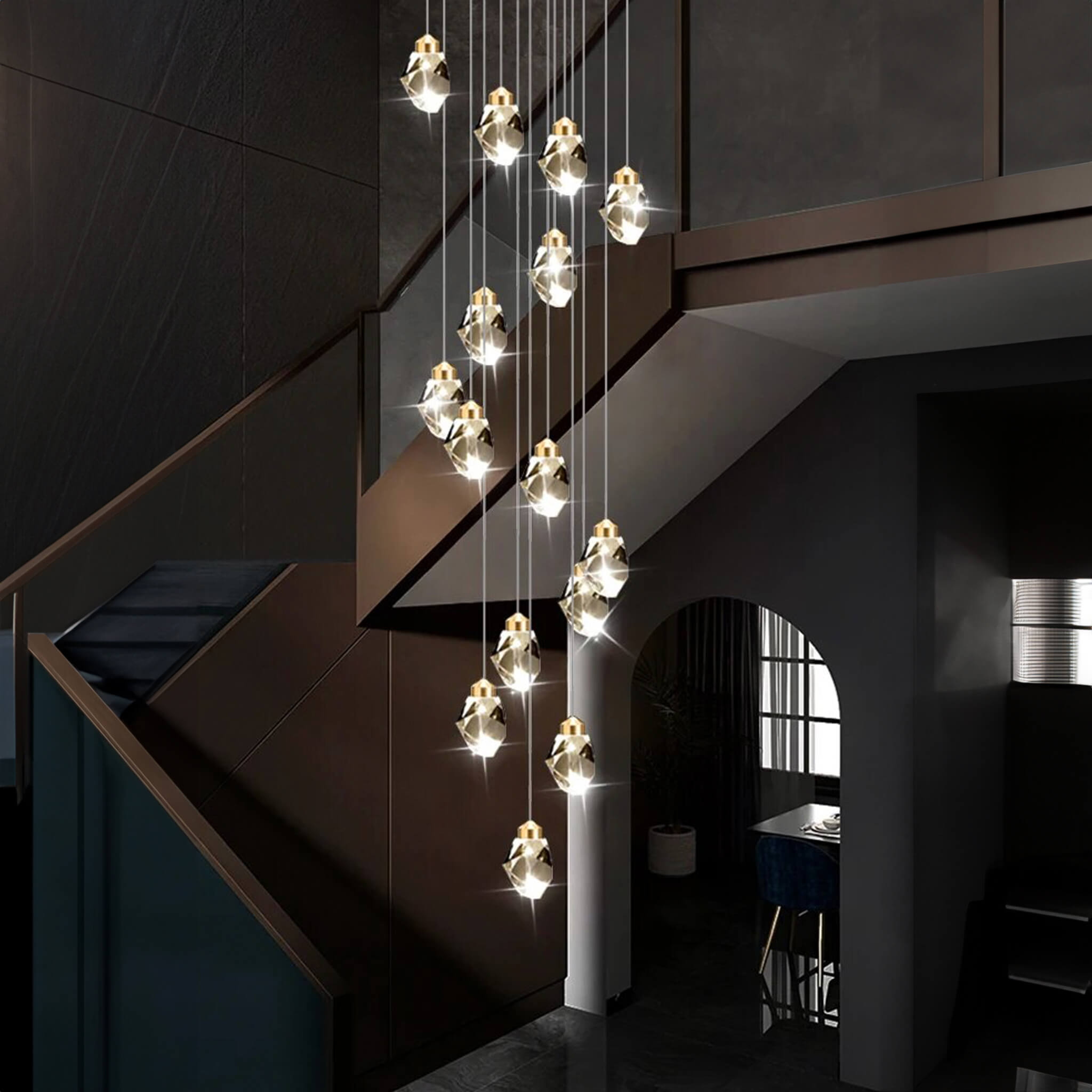 Nordic Crystal Chandelier - Haus of Interiors